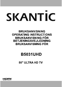 Brugsanvisning Skantic B5031UHD LED TV