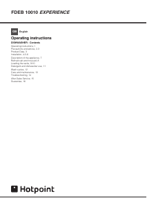 Bruksanvisning Hotpoint FDEB 10010 P Aquarius Diskmaskin