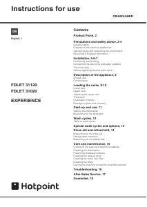 Bruksanvisning Hotpoint FDLET 31120 G Ecotech Diskmaskin
