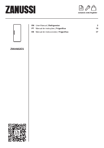 Manual de uso Zanussi ZWAN82ES Refrigerador