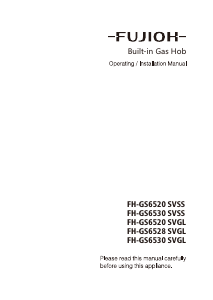 Manual Fujioh FH-GS6530 SVGL Hob