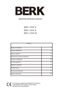 Vadovas BERK BRC-1555 X Šaldytuvas-šaldiklis