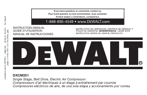 Manual DeWalt DXCM251 Compressor