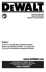 Mode d’emploi DeWalt D25911K Marteau-piqueur