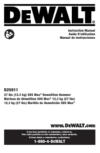 Handleiding DeWalt D25911K Breekhamer