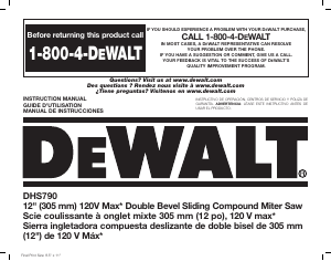 Mode d’emploi DeWalt DHS790AT2 Scie à onglet