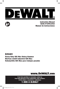 Mode d’emploi DeWalt D25481K Perforateur