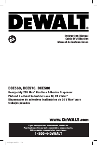 Mode d’emploi DeWalt DCE570B Pistolet à mastic