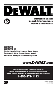 Manual de uso DeWalt DCSNP2142B Soplador de nieve