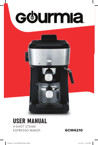 Manual Gourmia GCM4210 Coffee Machine