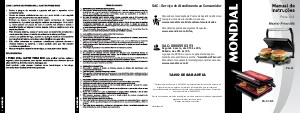 Manual Mondial PG-01-C Master Press Grelhador de contacto