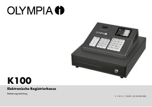 Bedienungsanleitung Olympia K 100 Registrierkasse