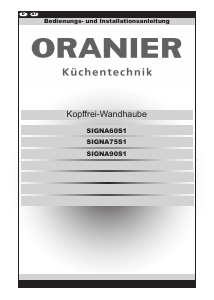 Bedienungsanleitung Oranier SIGNA60S1 Dunstabzugshaube