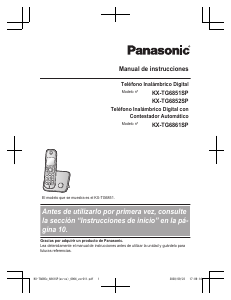 Manual de uso Panasonic KX-TG6851SP Teléfono inalámbrico