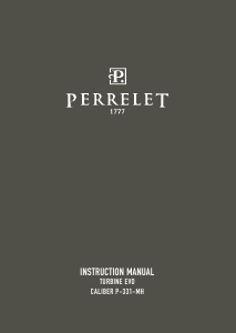 Manual de uso Perrelet A4066/4 Turbine 41 Full Titanium Black Reloj de pulsera