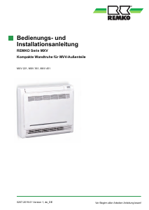 Bedienungsanleitung Remko MXV 361 Klimagerät