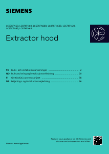 Brugsanvisning Siemens LC67KFN65 Emhætte