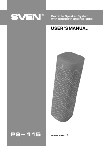 Handleiding Sven PS-115 Luidspreker