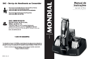 Manual Mondial BG-06 Aparador de cabelo