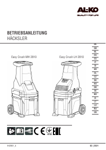 Руководство AL-KO Easy Crush MH 2810 Садовый измельчитель