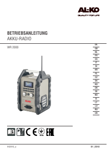 Rokasgrāmata AL-KO WR 2000 Radioaparāts