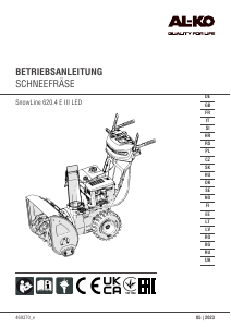 Bedienungsanleitung AL-KO SnowLine 620.4 E III LED Schneefräse