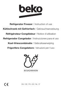 Manuale BEKO BCSA240K4SN Frigorifero-congelatore