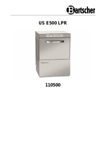 Manual Bartscher US E500 LPR Dishwasher