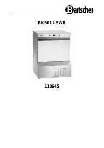 Manual Bartscher RK501 LPWR Dishwasher