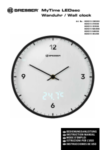 Mode d’emploi Bresser 8020215 CM3000 MyTime LEDsec Horloge