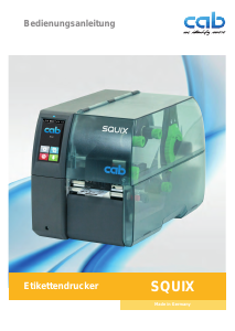 Bedienungsanleitung CAB SQUIX Etikettendrucker