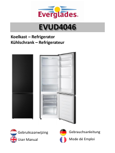 Mode d’emploi Everglades EVUD4046 Réfrigérateur combiné