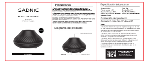 Manual de uso Gadnic DIFU026X Difusor de aroma