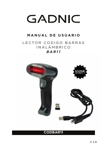 Manual de uso Gadnic CODBAR11 Lector de código de barras