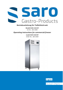Manual Saro EGN 1400 BT Freezer