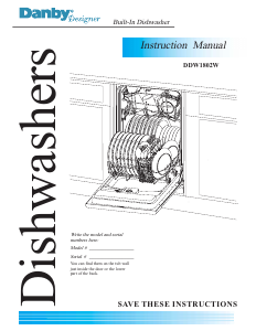 Manual Danby DDW1802W Dishwasher