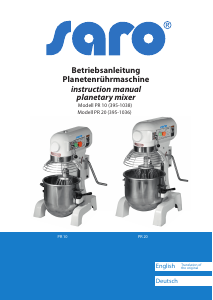 Bedienungsanleitung Saro PR 20 Standmixer