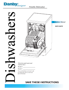 Manual Danby DDW1805W Dishwasher