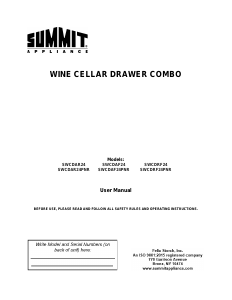 Handleiding Summit SWCDAF24 Wijnklimaatkast
