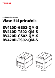 Priručnik Toshiba BV410D-TS02-QM-S Pisač naljepnica