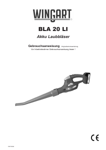 Bedienungsanleitung Wingart BLA 20 LI Laubblaser
