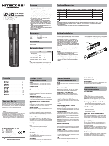 Handleiding Nitecore EC4GTS Zaklamp