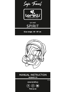 Manuale Lorelli Spirit Seggiolino per auto