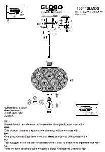 Instrukcja Globo 15344SLMDS Lampa