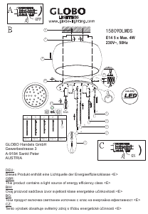 Instrukcja Globo 15809DLMDS Lampa