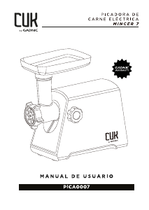 Manual de uso Gadnic PICA0007 Picadora de carne