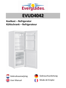 Mode d’emploi Everglades EVUD4042 Réfrigérateur combiné