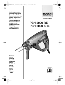 Bedienungsanleitung Bosch PBH 2000 SRE Bohrhammer