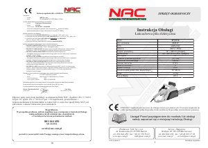 Instrukcja NAC SF7J112 Piła łańcuchowa