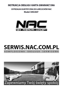 Instrukcja NAC SHE230-F Ostrzałka do łańcuchów